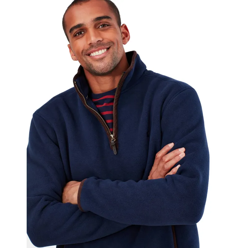 Joules Coxton Clean Look Fleece With Cord Trims - Marine Navy 